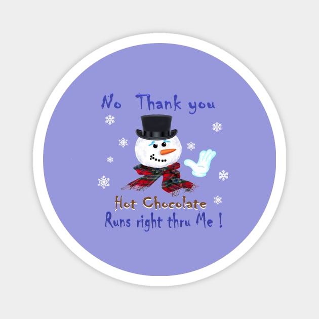 Hot chocolate for snowman Magnet by KJKlassiks